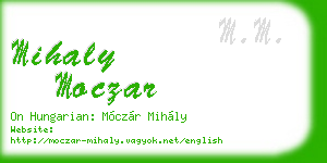 mihaly moczar business card