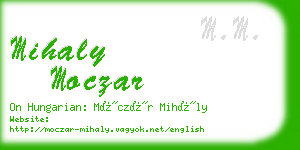 mihaly moczar business card